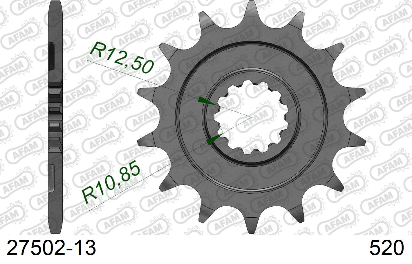 Pignone AFAM 27502-13 passo 520 KAWASAKI KLX 450 R 2007  -2020