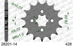 Pignone AFAM 28201-14 passo 428 SUZUKI GSX-R 125 2017  -2020