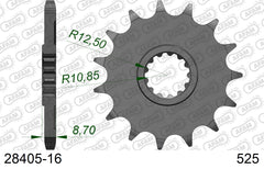Pignone AFAM 28405-16 passo 525 KAWASAKI Z 1000 ZR 1000 2003 -2006