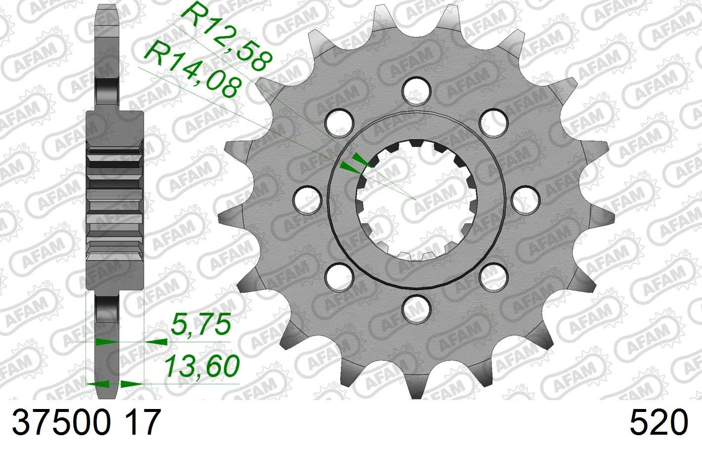 Pignone AFAM 37500-16 Ps Passo 520 APRILIA RS 660 2020  -2022