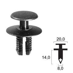 Rivetto in plastica BMW - Radiatore
