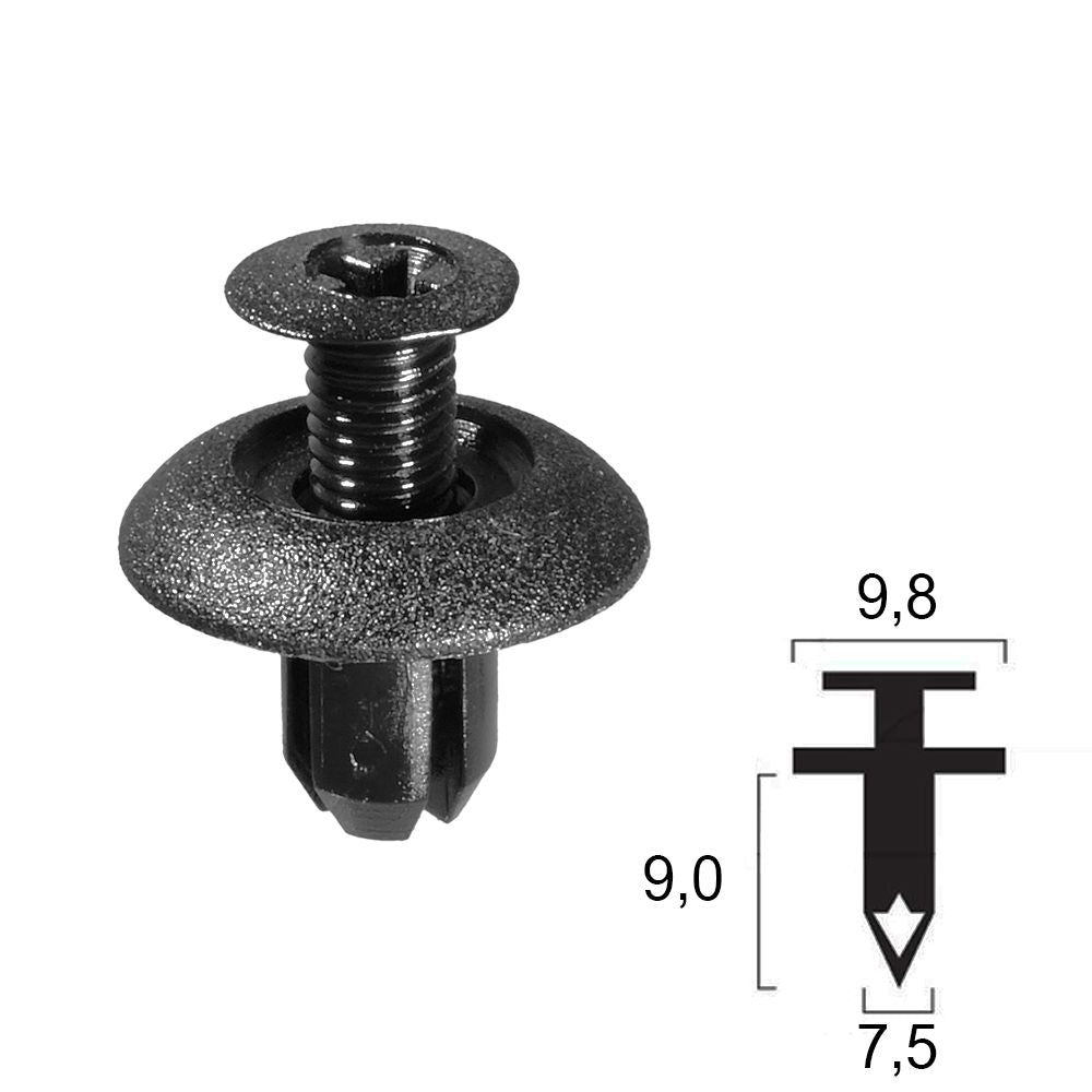 Rivetto in plastica SUZUKI - Carena inferiore