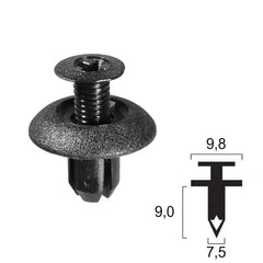 Rivetto in plastica SUZUKI - Carena inferiore