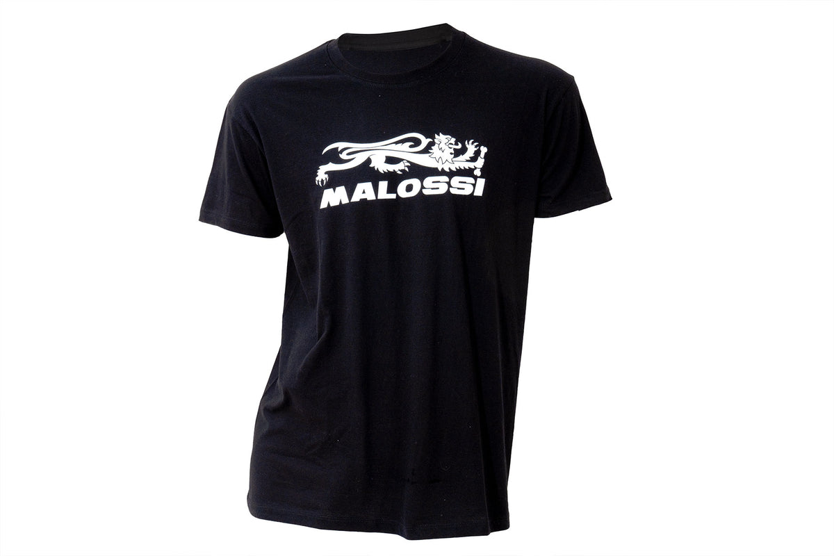 MALOSSI Maglietta T-Shirt nera con logo e leone Malossi