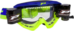 Maschera 3450-264 RO - Blu Elettrico/Giallo Fluo, con Roll Off