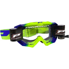 Maschera 3200-325 RO - Giallo Fluo/Blu Elettrico, con Roll Off