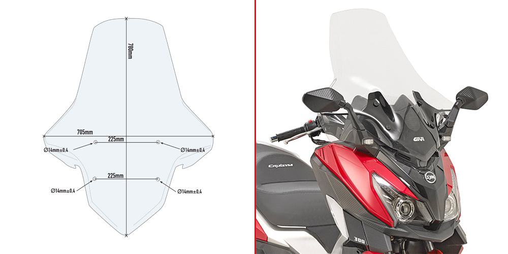 GIVI SPOILER SYM CRUISYM 300 17-18