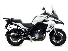 Escape ARROW Race-Tech Benelli TRK 502 2017-2020 Aluminio oscuro con fondo en carbono