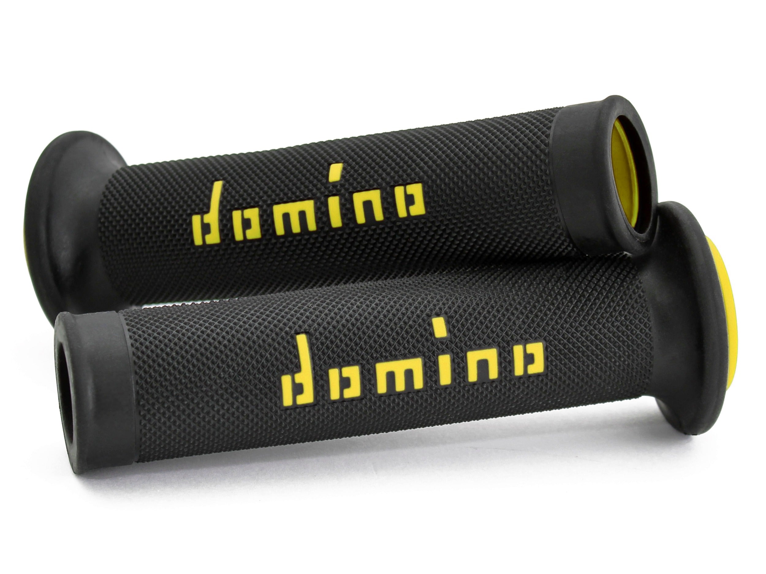 DOMINO Manopole moto A010 Road Racing 120mm / 125mm Giallo-Nero, 1