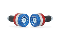 CNC RACING extremos manillar TRICOLORI contrapesos moto bandera USA