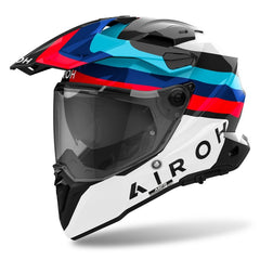 AIROH Casco Commander 2 DOOM Bianco Nero Rosso