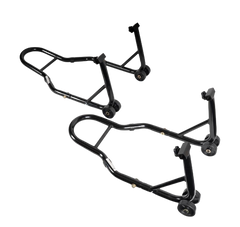 Coppia Cavalletti alzamoto Anteriore e Posteriore Regolabili, Smontabili, Neri