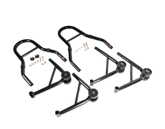 Coppia Cavalletti alzamoto Anteriore e Posteriore Regolabili, Smontabili, Neri