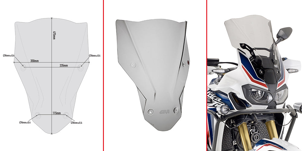 GIVI CUPOLINO FUME' HONDA CRF1000L AFR.TWIN 2