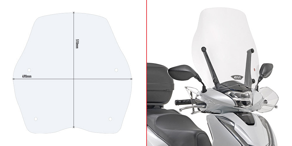 GIVI PARABR. HONDA SH 125I-150I'17TRASPARENT