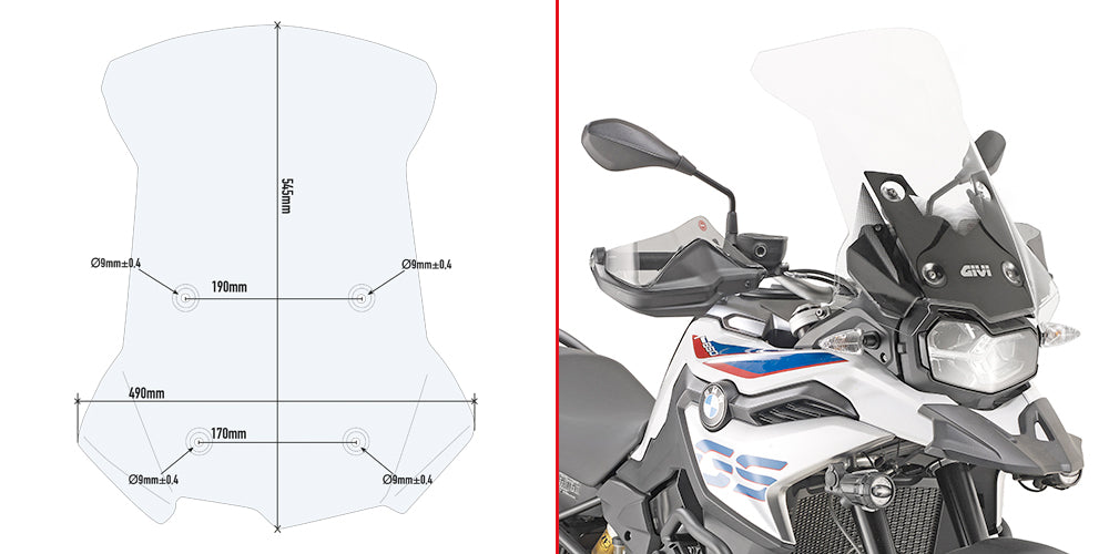 GIVI SPOILER BMW F850GS TRASP. 2018F850GS 202