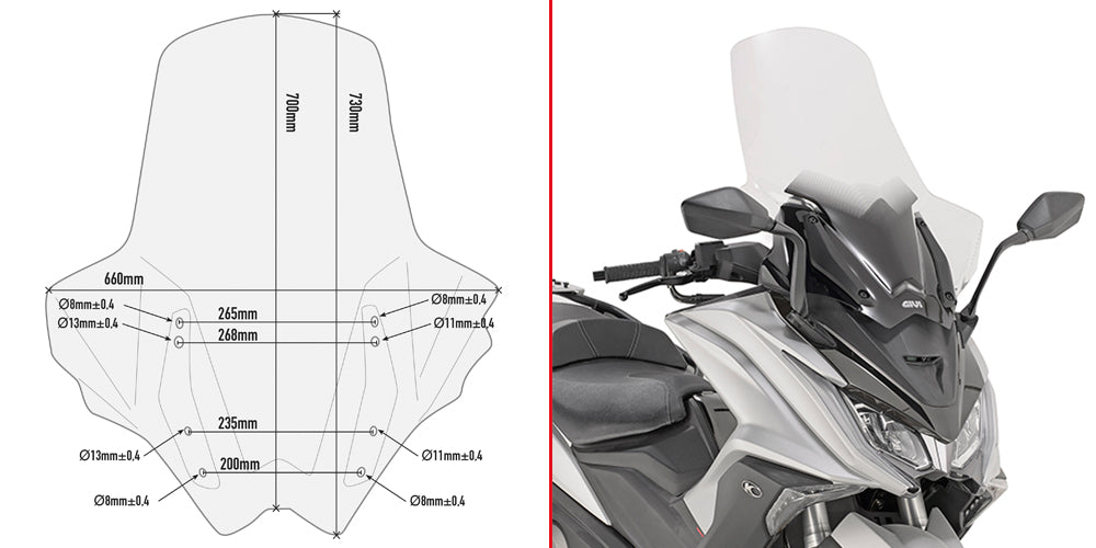 GIVI SCHERMO TRASP. KYMCO AK 550 (2017)