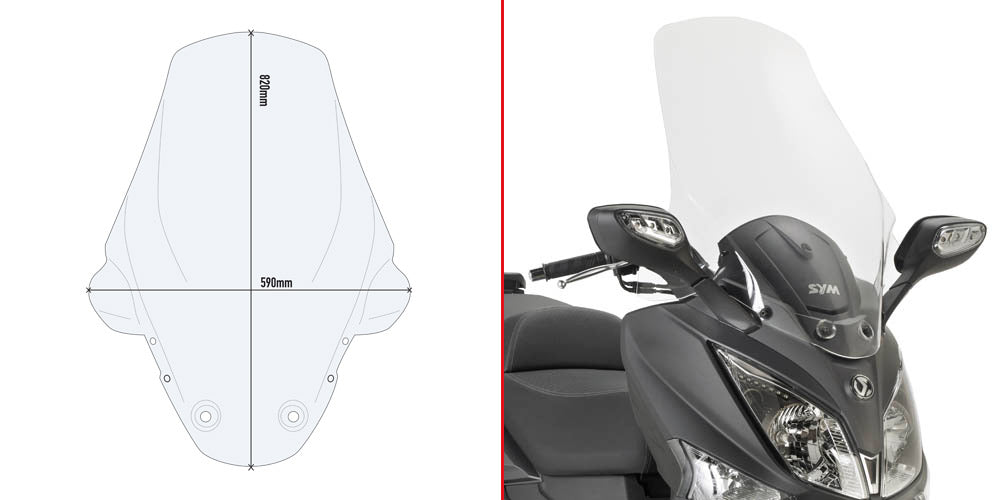 GIVI SPOILER SYM JOYMAX 300I'12 CONPARAMANI