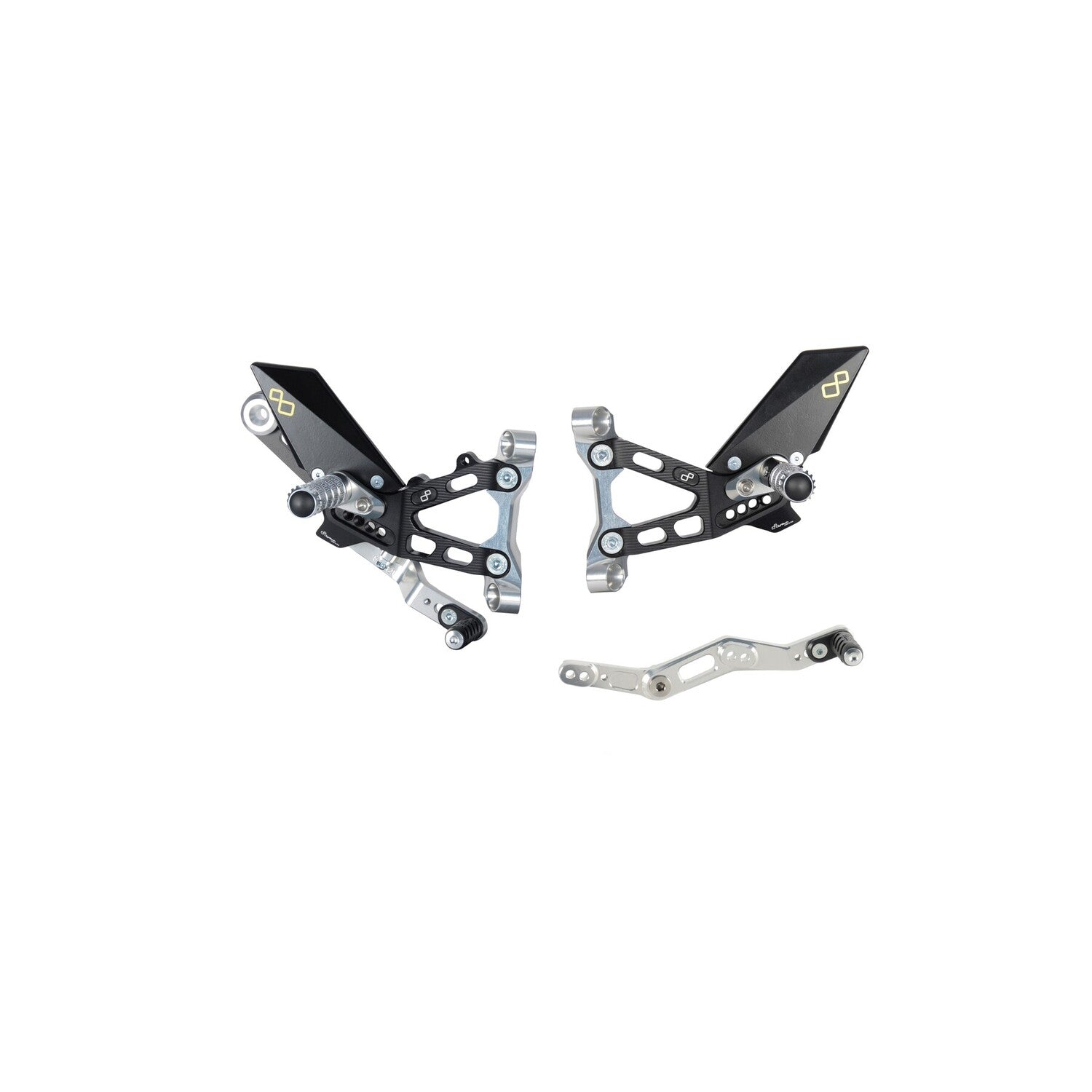 LIGHTECH Pedane Regolabili Con Poggiapiede Snodato per Bmw M 1000 RR 2021