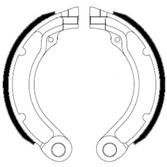 Ganasce Freno FERODO ECO FSB873A Posteriore per PIAGGIO VESPA 125 125 1955 - 1965