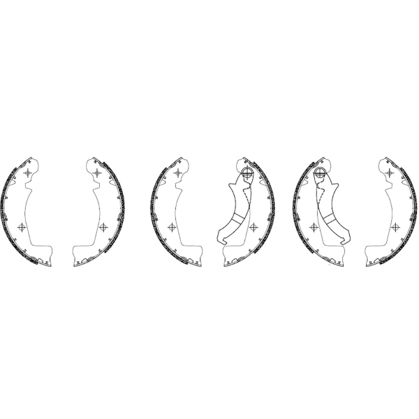 Ganasce Freno FERODO FSB878EF per PIAGGIO APE CAR P2-P3 220 1978 - 1985