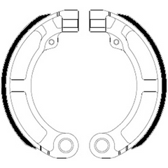 Ganasce Freno FERODO ECO FSB885A Posteriore per PIAGGIO VESPA 50 50 1963 - 1983