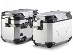GIVI Pair of Trekker Outback 48 Evo Side Cases Silver Motorcycle OBKE48APACK2