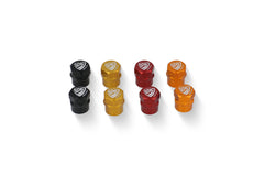CNC RACING Tapones para válvulas de ruedas en aluminio de color, 2 tapones