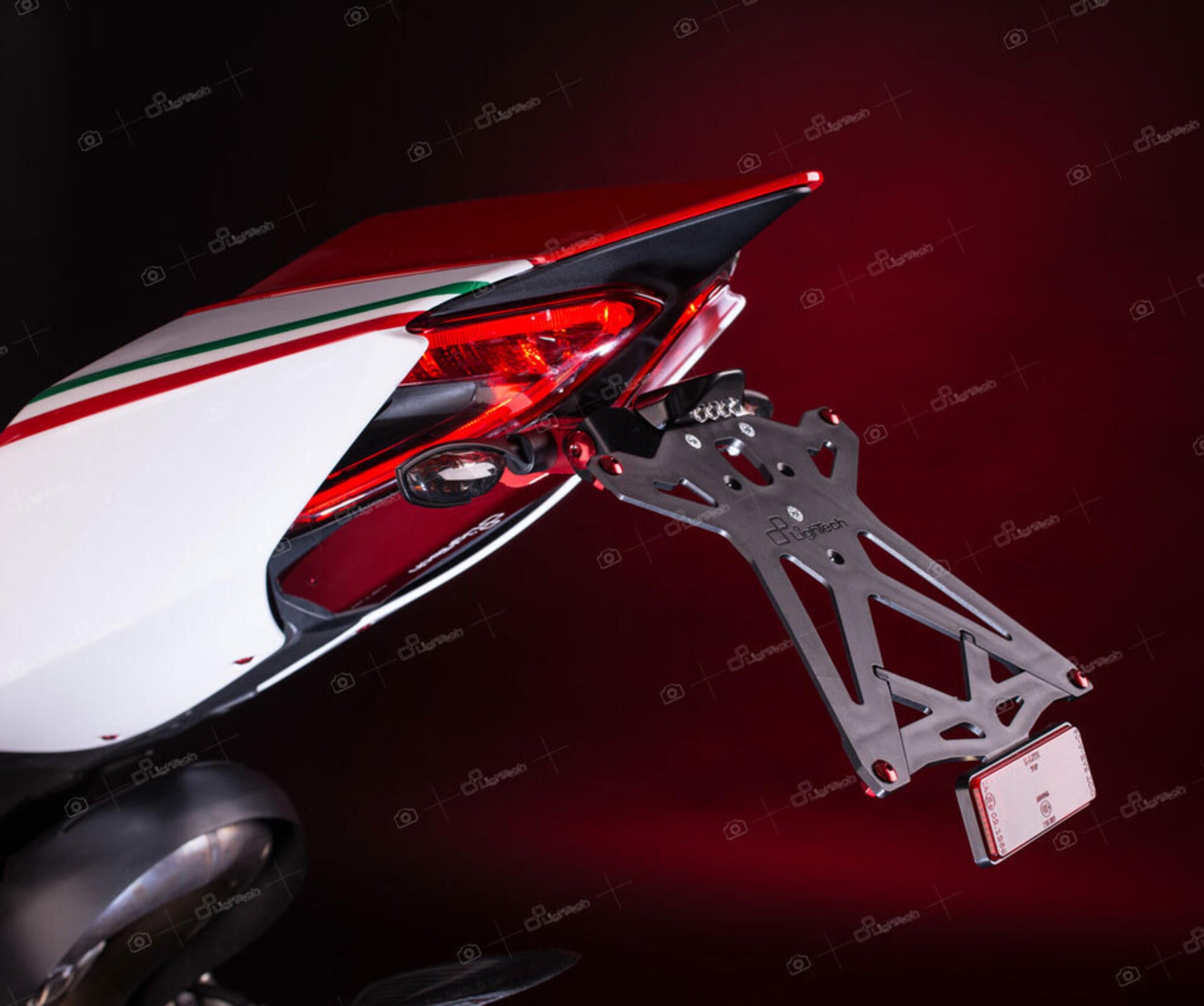 LIGHTECH Kit Portatarga Regolabile per Ducati Panigale 1199 2012 - 2012 - 2012 - 2016