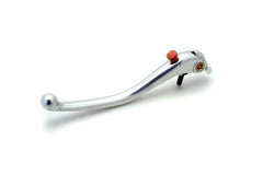 Polished aluminum clutch lever with red knob for Aprilia, Ducati, KTM, Yamaha, Triumph