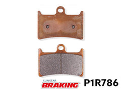 SET 2 COPPIE DI PASTIGLIE SINTERIZZATA RACING PISTA ANTERIORI BRAKING P1R786 YAMAHA T-MAX MT-07 R6 TRACER 7 XSR