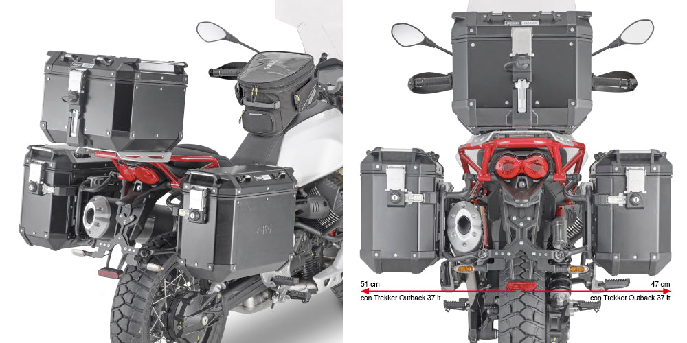 GIVI Portavaligie Laterale MOTO GUZZI V85 TT PER OUTBACK