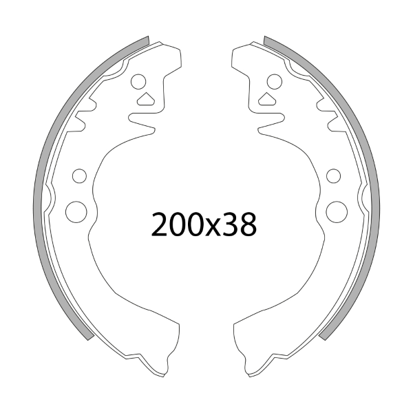 Serie ganasce freno posteriore RMS Piaggio Porter 1.0 per PIAGGIO PORTER 1000 1992 - 1998