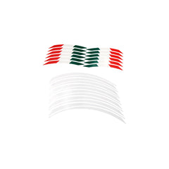Kit Profili Ruote Bianco/Bandiera Italiana
