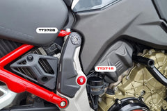 CNC RACING Tapas Chasis Oblicuas Ducati Multistrada V4 - Orificios oblicuos