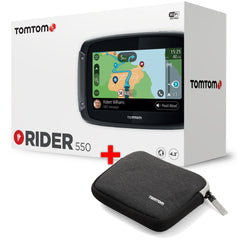 TomTom RIDER 550 World Maps, Navigatore Moto e Auto, Garanzia Italia, Mappe / Autovelox Gratis a Vita, offerta CUSTODIA inclusa