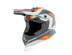 Casco Cross / Enduro  Acerbis STEEL KID Arancione/Grigio/Bianco