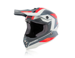 Casco Cross / Enduro Acerbis STEEL KID Rosso/Grigio/Bianco