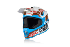 Casco Cross / Enduro Acerbis STEEL KID Bianco/Blu/Marrone