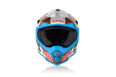 Casco Cross / Enduro Acerbis STEEL KID Bianco/Blu/Marrone