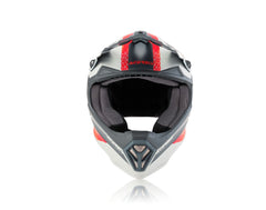 Casco Cross / Enduro Acerbis STEEL KID Rosso/Grigio/Bianco