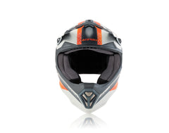 Casco Cross / Enduro  Acerbis STEEL KID Arancione/Grigio/Bianco