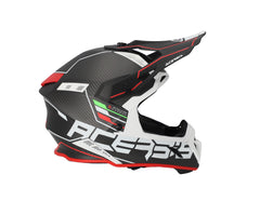 CASCO Cross / Enduro / Super Motard Acerbis STEEL CARBON 22-06 Nero/Rosso/Bianco