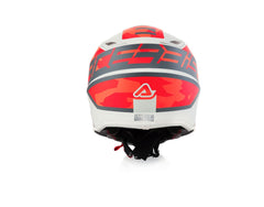 Casco Cross / Enduro Acerbis STEEL KID Rosso/Grigio/Bianco
