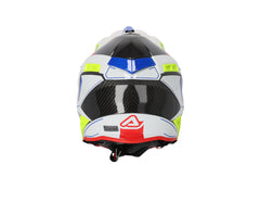 CASCO Cross / Enduro / Super Motard Acerbis STEEL CARBON 22-06 Bianco/Nero con dettagli Blu/Giallo Fluo/Rosso