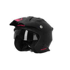 CASCO JET Acerbis ARIA Negro/Rosa