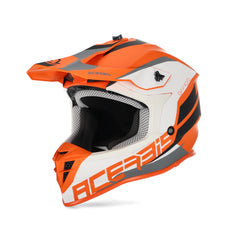 CASCO Cross / Enduro / Super Motard Acerbis LINEAR Arancione/Bianco