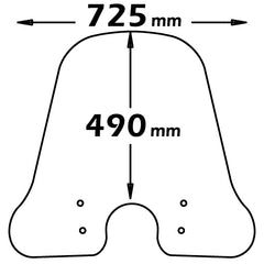 ISOTTA PARABREZZA CLASSIC PER PIAGGIO VESPA LX 50/125/150 2005 - 2014 FUMÈ