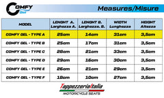 Cojín COMFY GEL Comfort System TIPO A para hacer más cómodo el sillín
