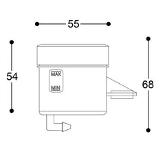 BARRACUDA VR46 brake fluid reservoir with VR|46 logo - AVAILABLE END OF NOVEMBER